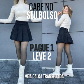 Meia-Calça Translúcida - [Forrada com Lã Natural] LEVE 2 PAGUE 1