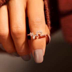 My Heart Beats Only For You Heartbeat Ring