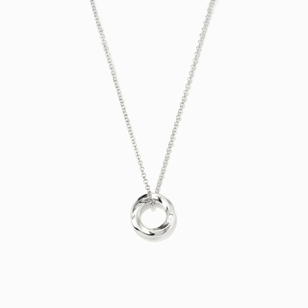 Always & Forever Twisted Circle Couple Necklace Set