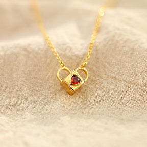 Locked By Love Magnet Heart Lock Necklace