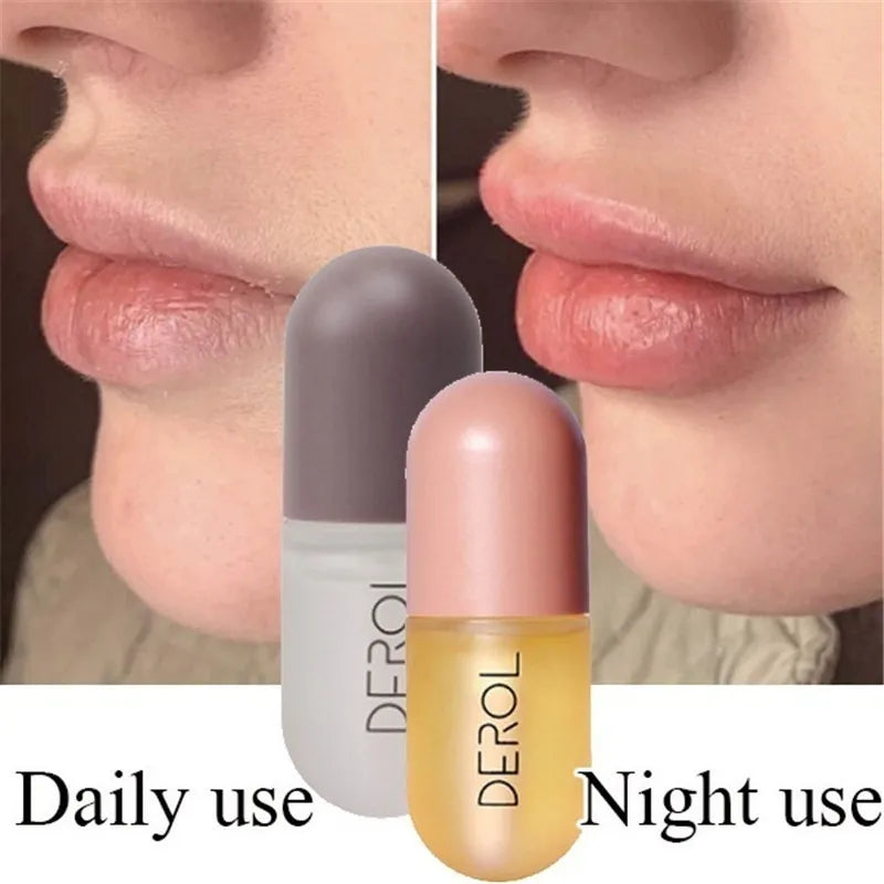 5.5ml dia noite lábios realçador soro lábio plumper hidratante óleo labial cuidados com os lábios nutritivos anti-secagem lábio óleo plumper