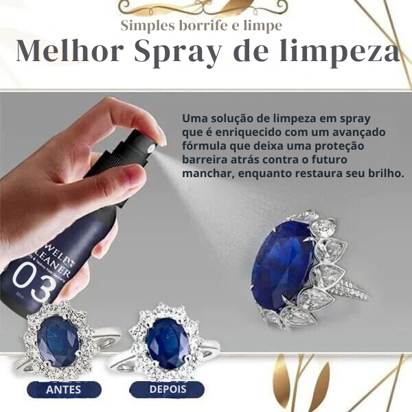 Kit Spray MagiCleaner Limpador de Joias Diamante, Prata, Ouro e Semijoias FRETE GRÁTIS SÓ HOJE