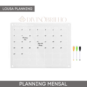 Lousa Planning  Semana/Mensal (BRINDE 3 CANETAS) - Planejamento Garantido - Anti Esquecimento - FRETE GRÁTIS ÚLTIMA SEMANA