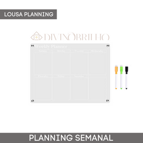 Lousa Planning  Semana/Mensal (BRINDE 3 CANETAS) - Planejamento Garantido - Anti Esquecimento - FRETE GRÁTIS ÚLTIMA SEMANA