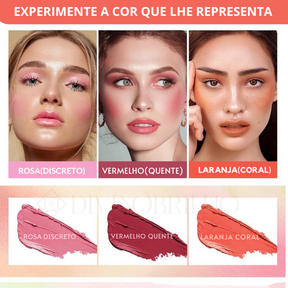 Blush 3D - 3 em 1  (SOMBRA - BLUSH - BATOM) - LANÇAMENTO - ÚLTIMA SEMANA DE ENVIO GRÁTIS