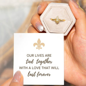 Our Lives Are Tied Together Fleur De Lis Ring