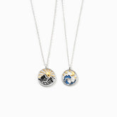 You And Me Mountain&Ocean Couple Necklace Set