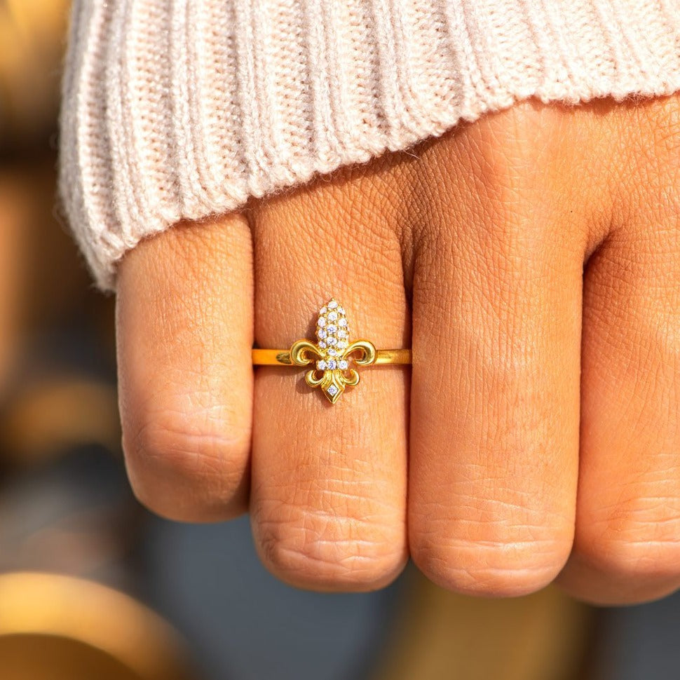 Our Lives Are Tied Together Fleur De Lis Ring