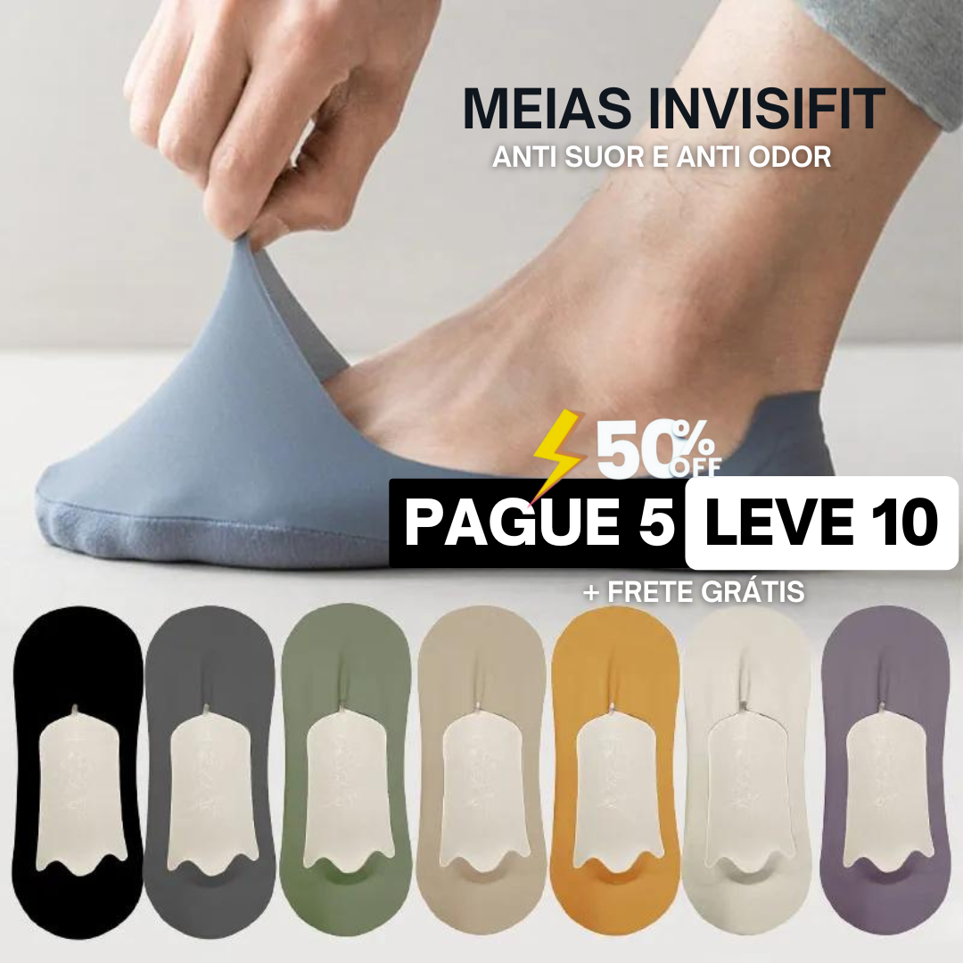 [PAGUE 5 LEVE 10]  MEIAS INVISIFIT - [ANTI SUOR E ANTI ODOR] [FRETE GRÁTIS SÓ HOJE]