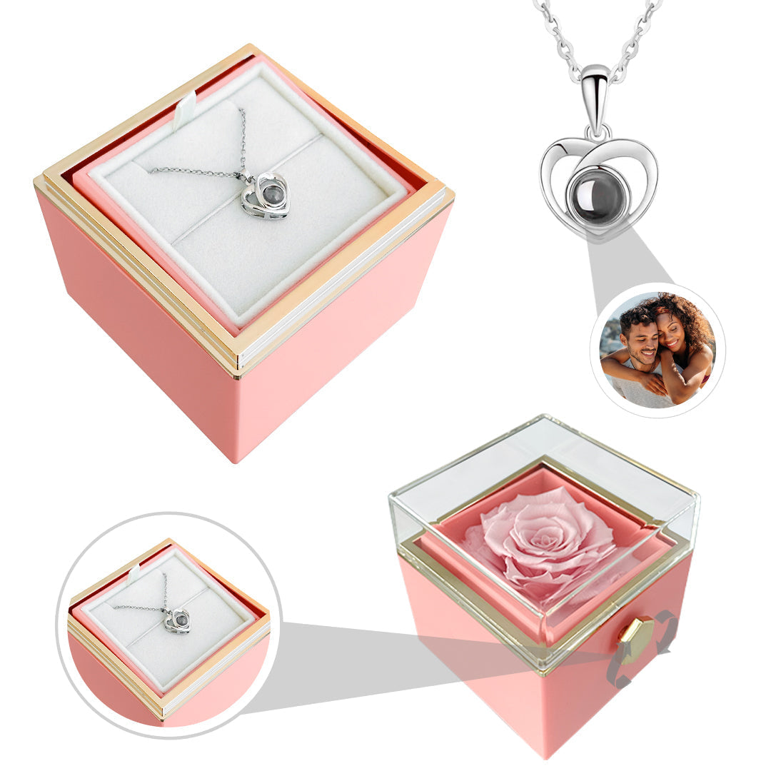 Colar com foto personalizada & Rosa Eterna