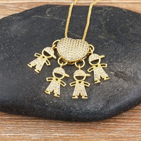 Colar Amor de Mãe Banhado a Ouro 18k - 1 a 5 pingentes