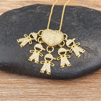 Colar Amor de Mãe Banhado a Ouro 18k - 1 a 5 pingentes