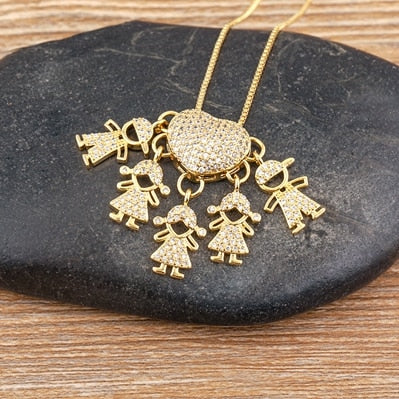 Colar Amor de Mãe Banhado a Ouro 18k - 1 a 5 pingentes