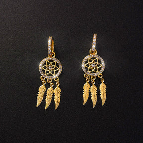 Brinco Pena DreamCatcher l OURO 14K