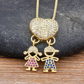 Colar Amor de Mãe - Banhado a Ouro 18k + Zircônias Coloridas