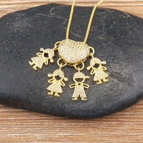 Colar Amor de Mãe Banhado a Ouro 18k - 1 a 5 pingentes