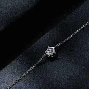 Pulseira com Moissanite Prata