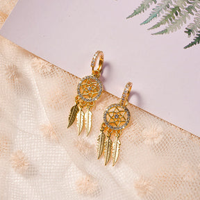 Brinco Pena DreamCatcher l OURO 14K