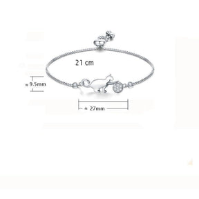 Pulseira Gato Bola - Pedra de Zircônia