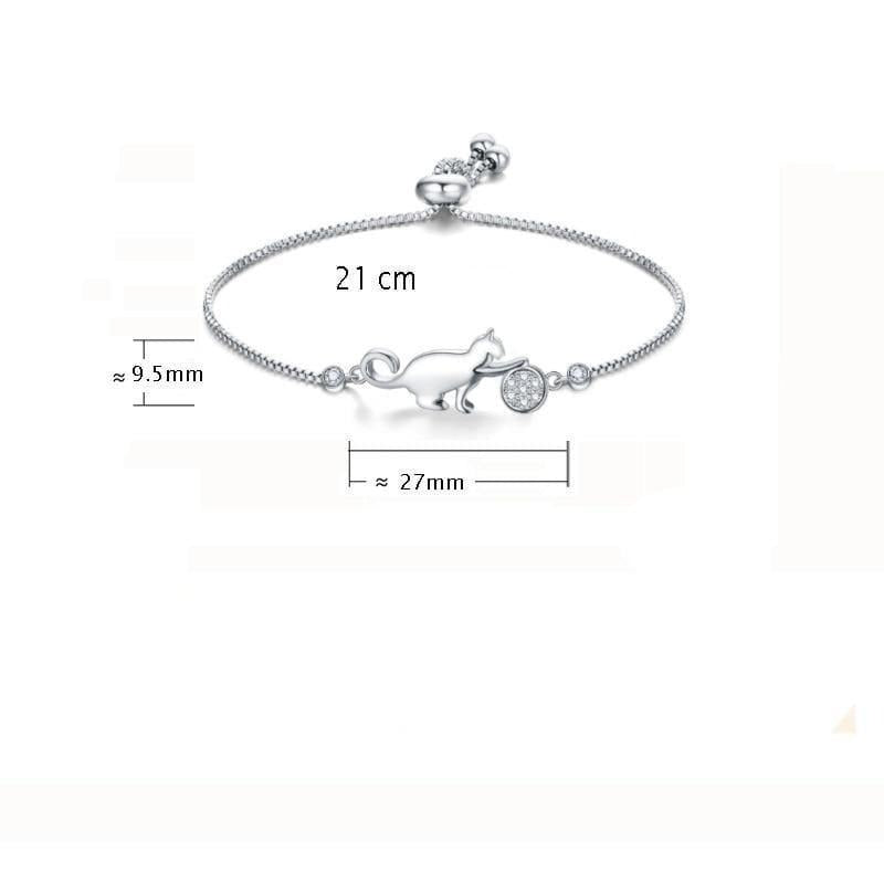 Pulseira Gato Bola - Pedra de Zircônia